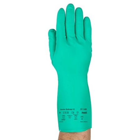 Ansell Chemical Resistant Gloves, 11, Green, 1 PR 117075
